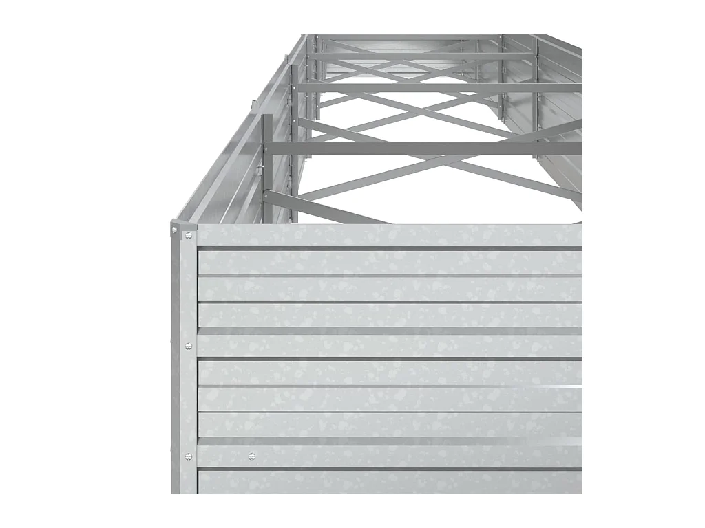 Jardinière bac lit surélevé argenté 600 x 80 x 45 cm 02_0039463