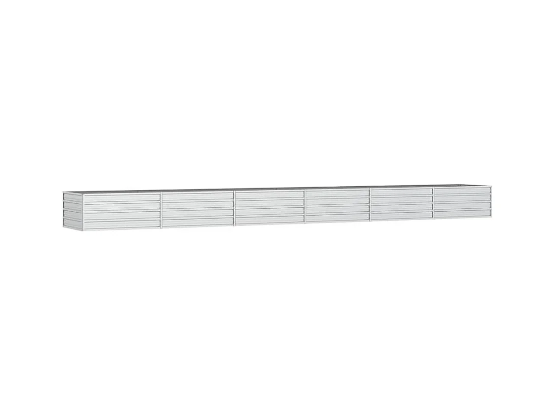 Jardinière bac lit surélevé argenté 600 x 80 x 45 cm 02_0039463
