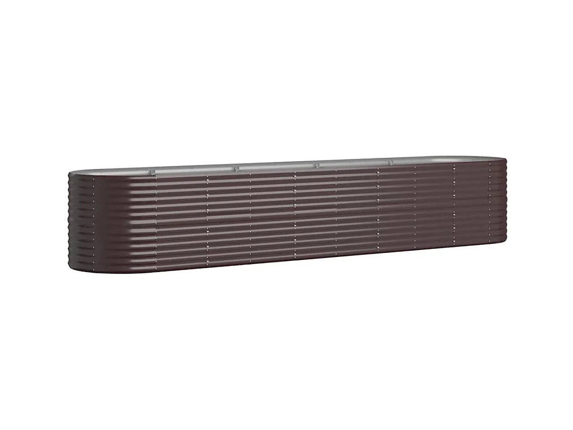 Jardinière bac lit surélevé marron 368 x 80 x 68 cm 02_0039502