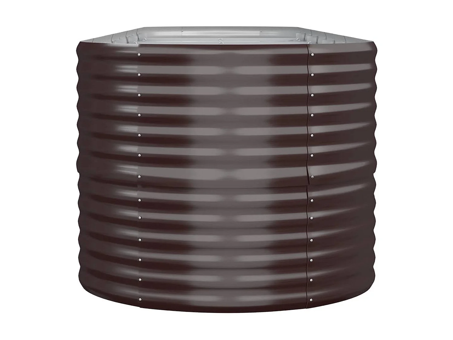 Macetero bancal elevado plantas flores terraza jardín jardín acero con recubrimiento en polvo marrón 02_0039502