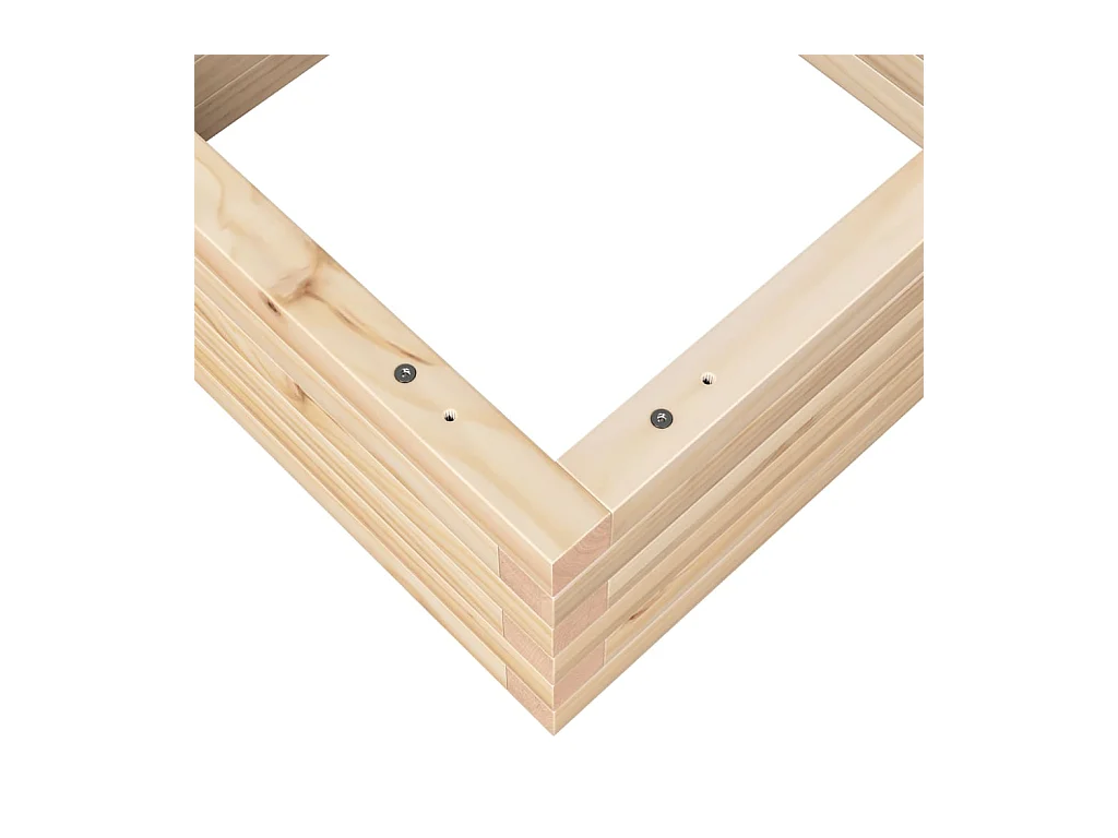 Macetero bancal elevado plantas flores terraza jardín 50 x 50 x 23 cm madera maciza de pino marrón 02_0037628