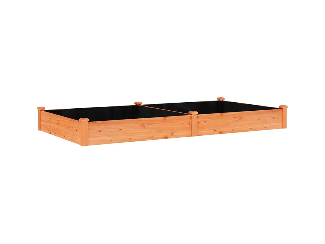 Jardinière bac lit surélevé bois marron 240 x 120 x 25 cm 02_0039841