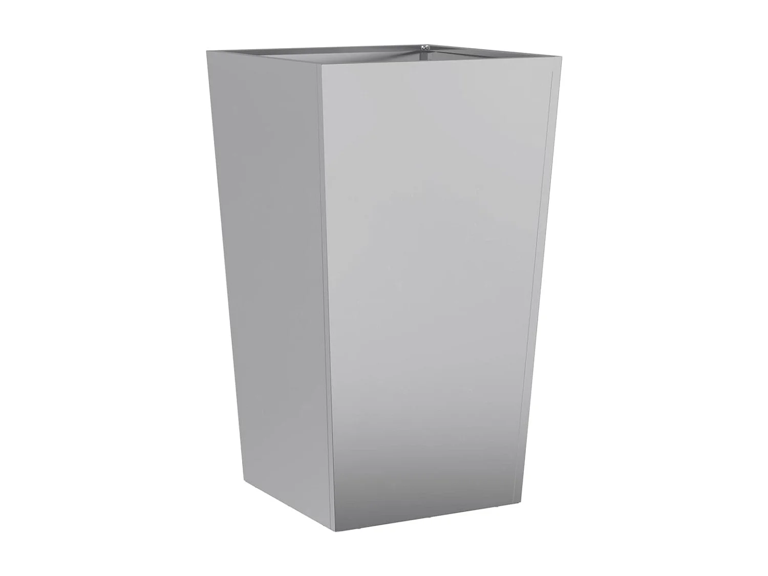 Fioriera aiuola rialzata vassoio piante fiori terrazza giardino 45 x 45 x 75 cm acciaio zincato grigio 02_0037611