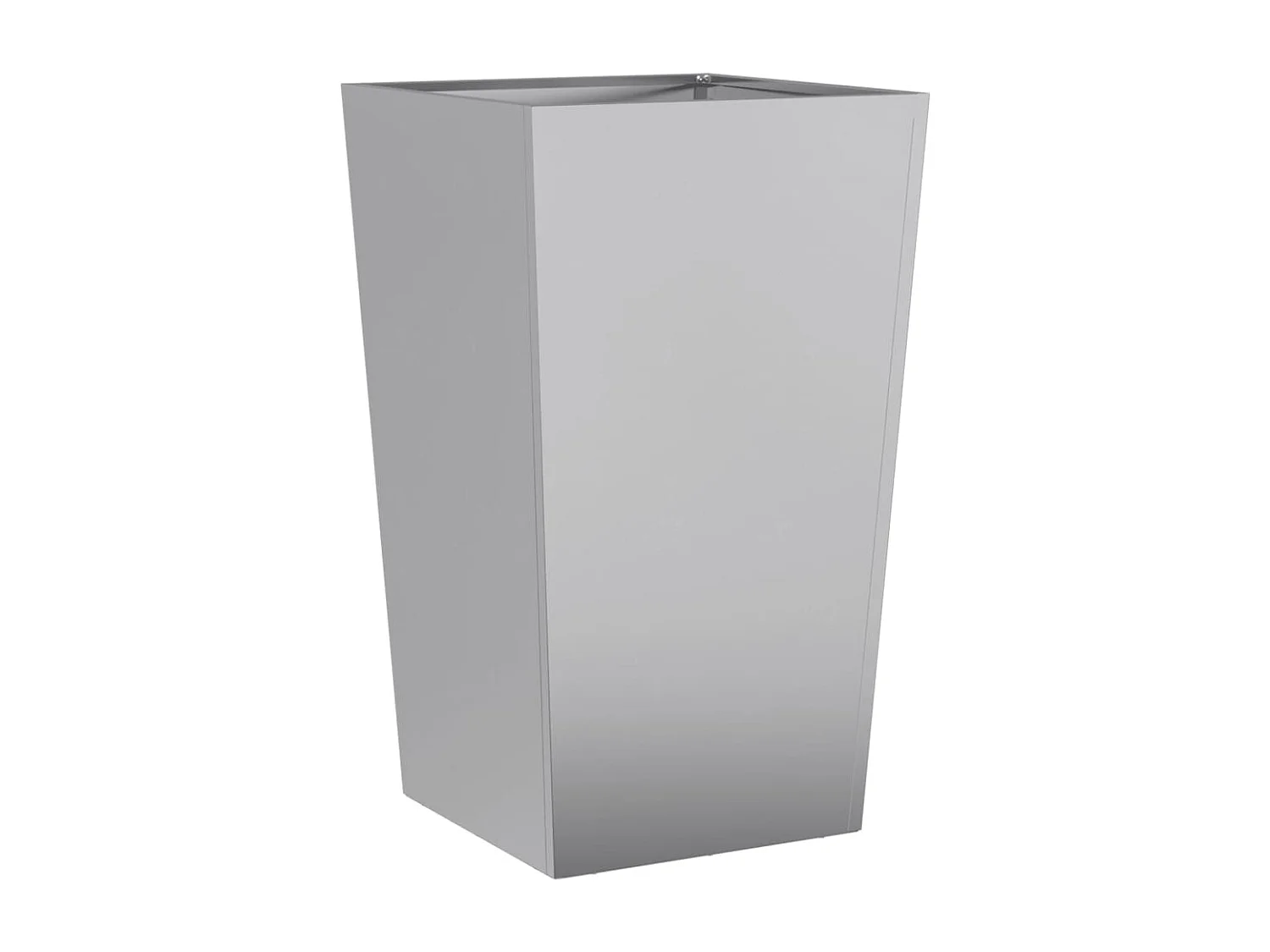 Fioriera aiuola rialzata vassoio piante fiori terrazza giardino 45 x 45 x 75 cm acciaio zincato grigio 02_0037611