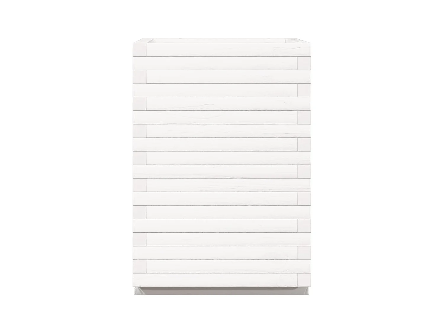 Jardinière bac lit surélevé bois blanche 50 x 50 x 72 cm 02_0037677