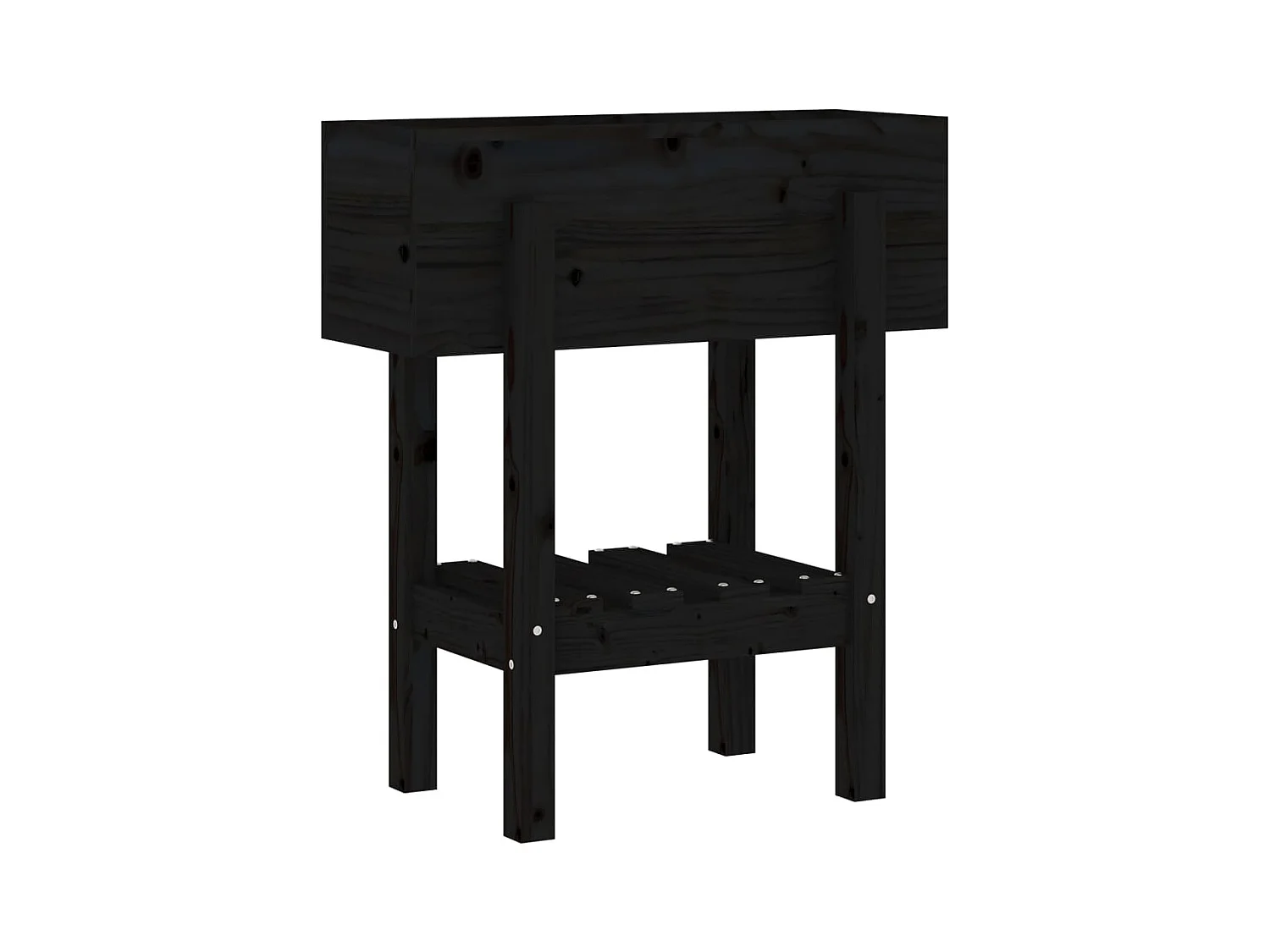 Vassoio per fioriera aiuola rialzata piante fiori terrazza giardino 62 x 30 x 69 cm legno massiccio di pino nero 02_0037750