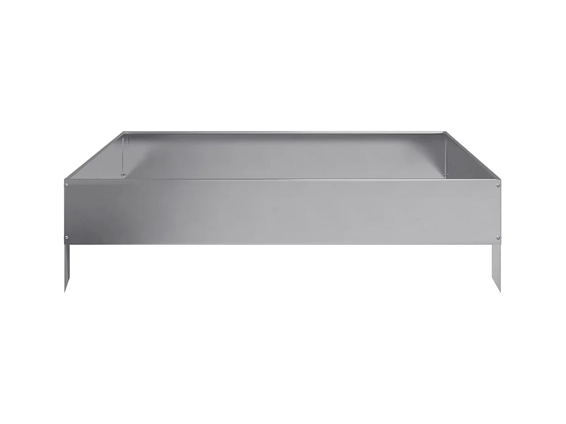 Jardinière bac lit surélevé argenté 100 x 100 x 26 cm 02_0039276