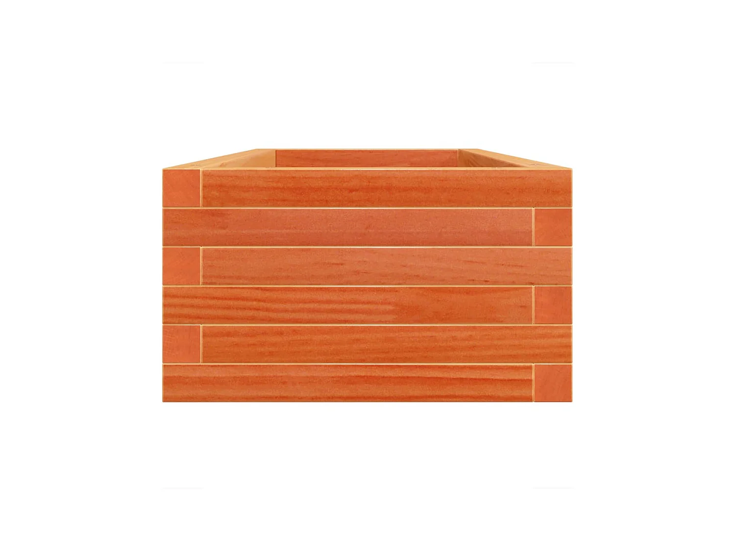 Bandeja para plantador, canteiro elevado, flores, terraço, jardim, cera 110 x 40 x 23 cm, madeira maciça de pinho marrom 02_0038429