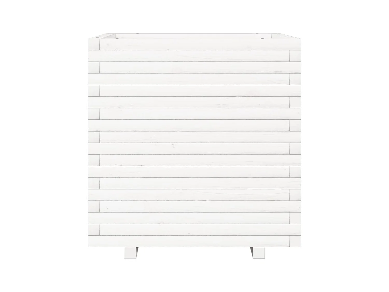 Jardinière bac lit surélevé bois blanche 70 x 70 x 72 cm 02_0037838