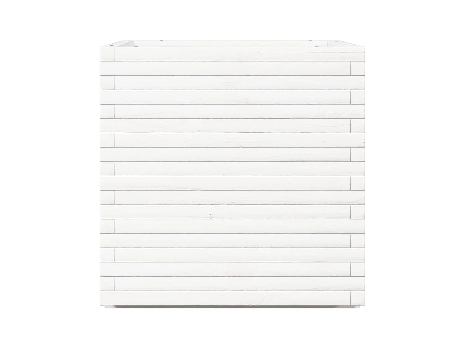 Jardinière bac lit surélevé bois blanche 70 x 70 x 72 cm 02_0037838