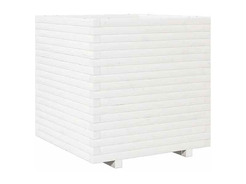 Macetero bancal elevado plantas flores terraza jardín 70 x 70 x 72 cm madera maciza de pino blanco 02_0037838