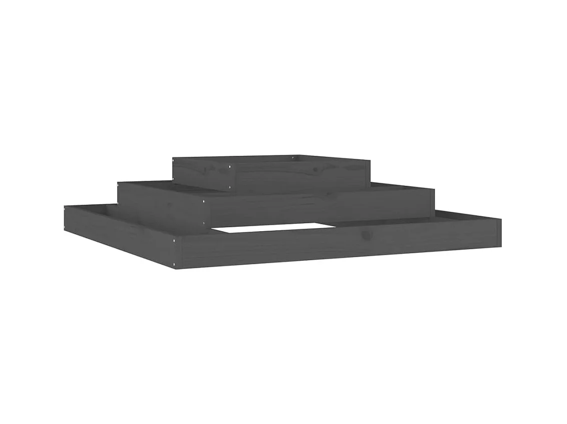 Jardinière bac lit surélevé bois marron 110 x 110 x 27 cm 02_0037310