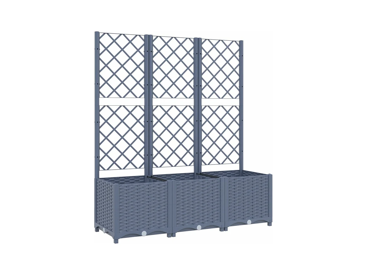 Jardinière bac lit surélevé grise 120 x 40 x 136 cm 02_0038235