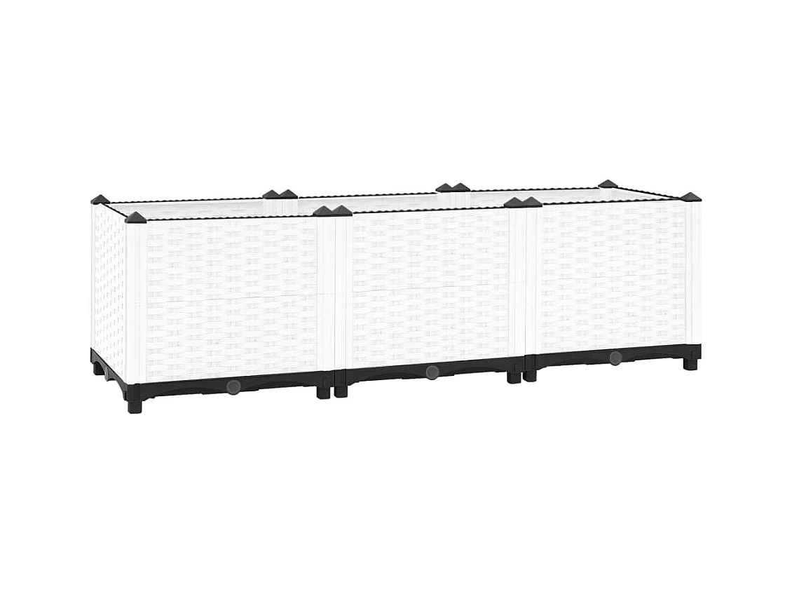 Jardinière bac lit surélevé grise 120 x 40 x 38 cm 02_0039201