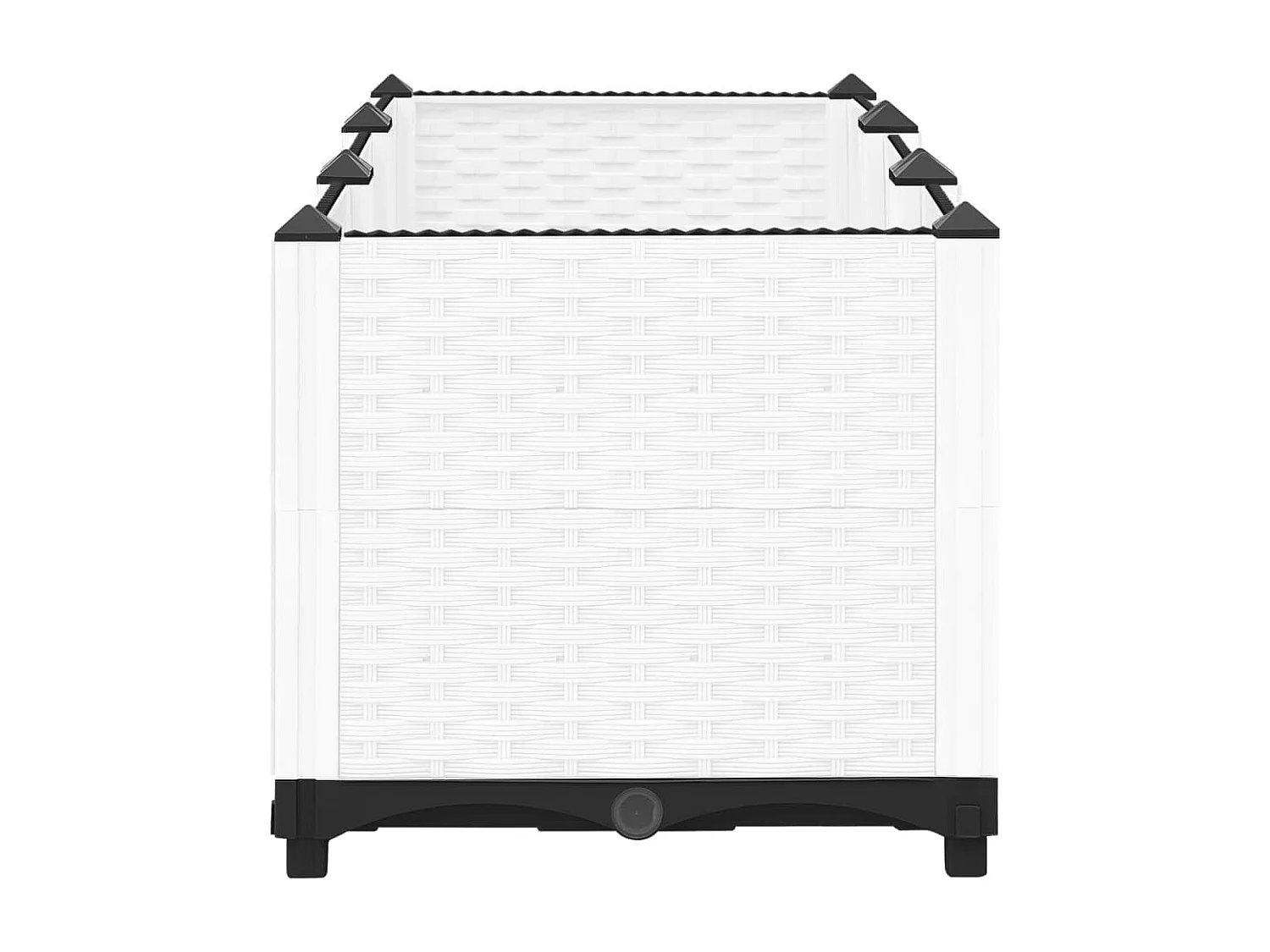 Macetero bancal elevado plantas flores terraza jardín 120 x 40 x 38 cm polipropileno gris 02_0039201