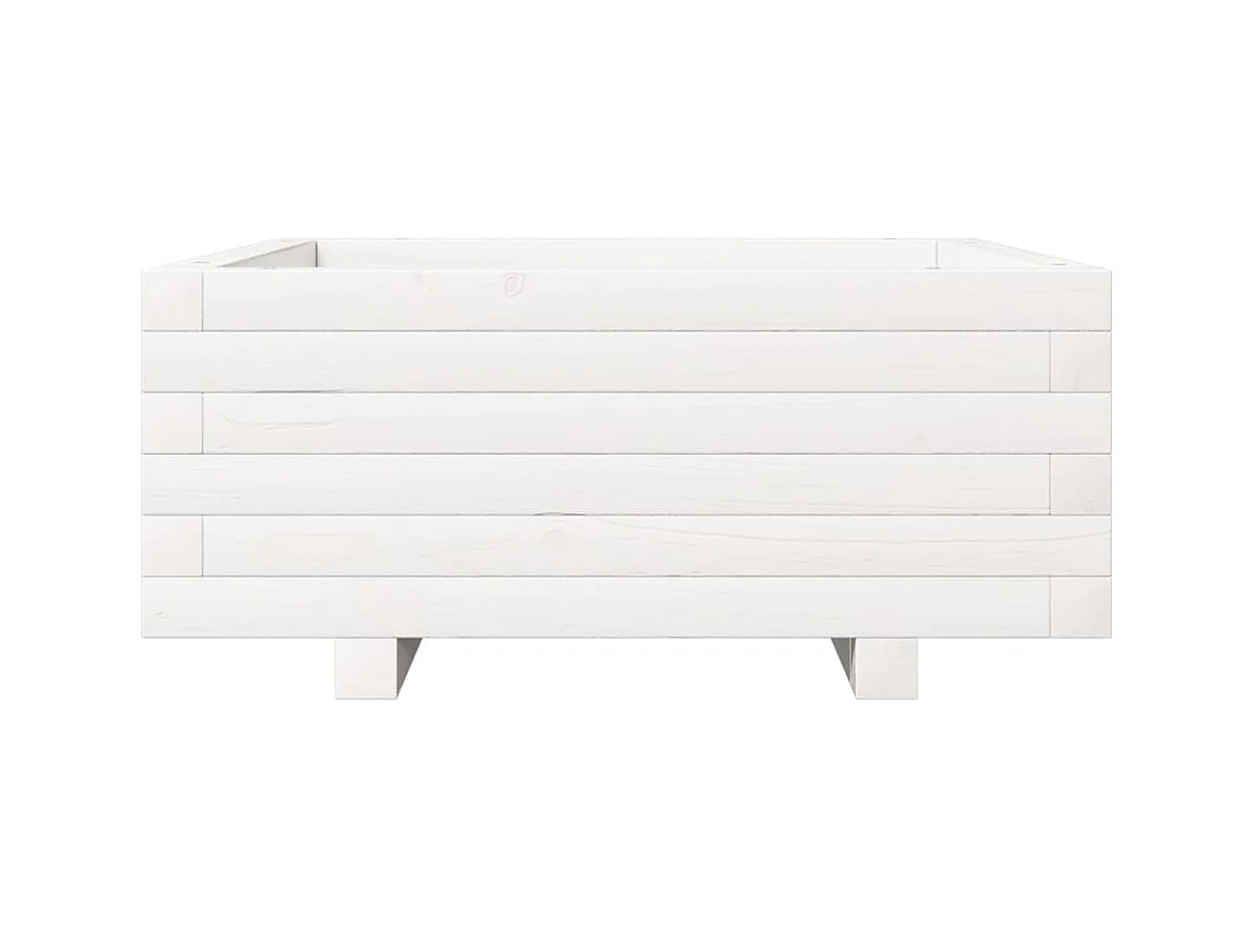Jardinière bac lit surélevé bois blanche 60 x 60 x 45438 cm 02_0037705