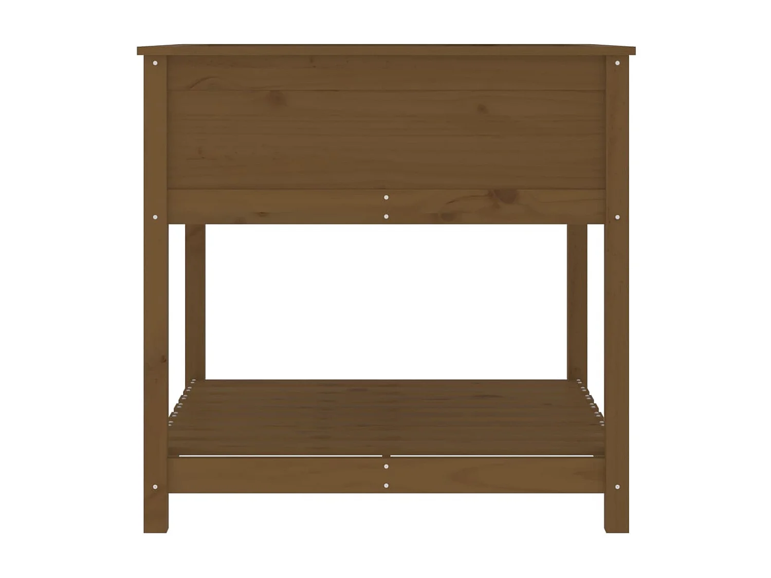 Vassoio per fioriera aiuola rialzata piante fiori terrazza giardino con ripiano 82,5 x 82,5 x 81 cm legno di pino marrone 02_0038408