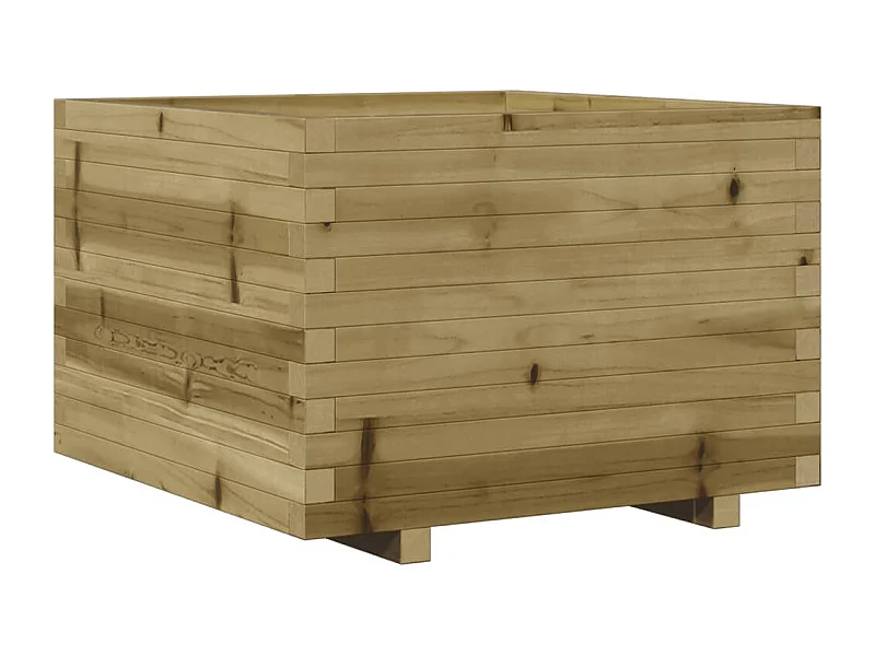 Jardinière bac lit surélevé bois marron 70 x 70 x 49.5 cm 02_0037821