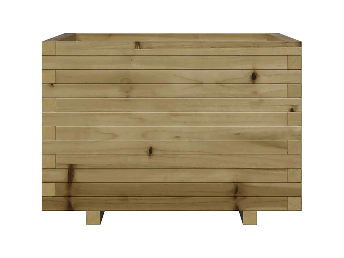 Jardinière bac lit surélevé bois marron 70 x 70 x 49.5 cm 02_0037821