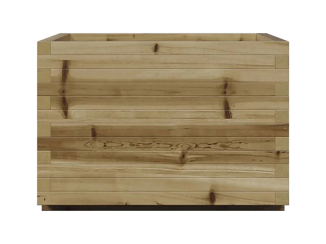 Jardinière bac lit surélevé bois marron 70 x 70 x 49.5 cm 02_0037821