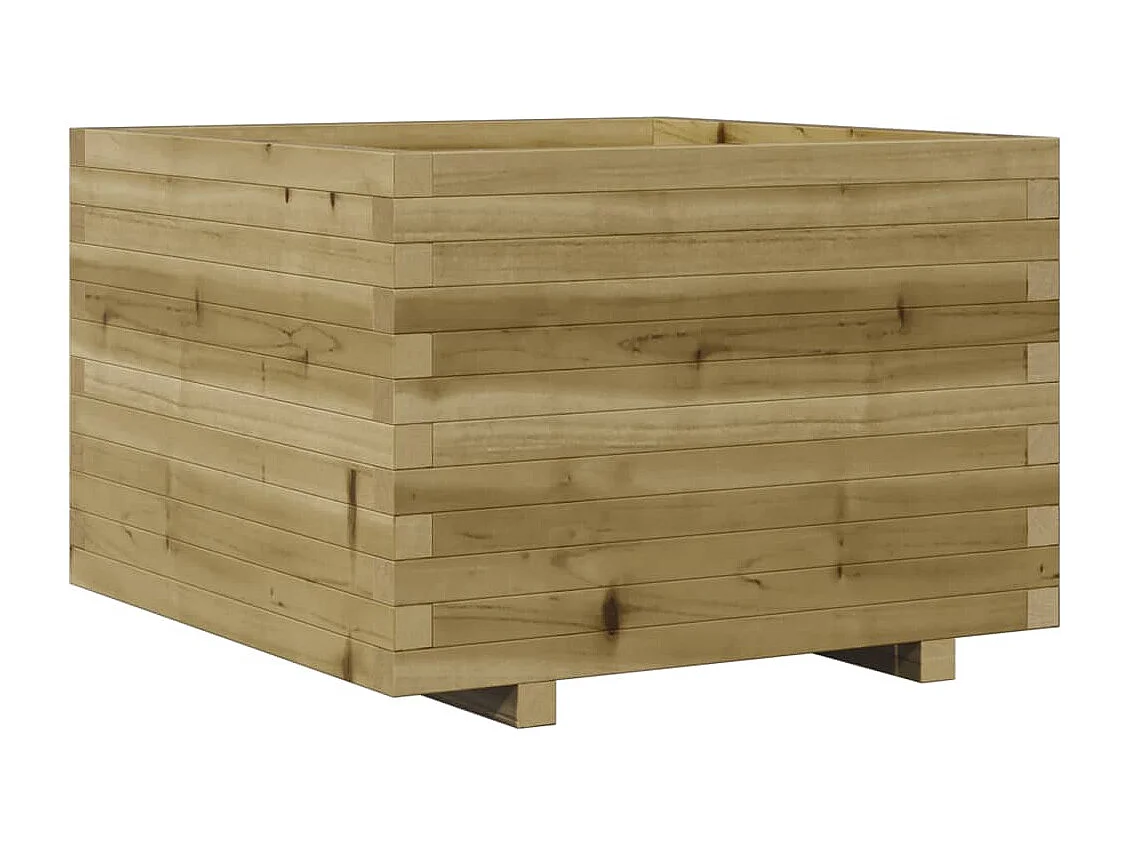 Vassoio per fioriera aiuola rialzata piante fiori terrazza giardino 70 x 70 x 49,5 cm legno di pino impregnato marrone 02_0037821