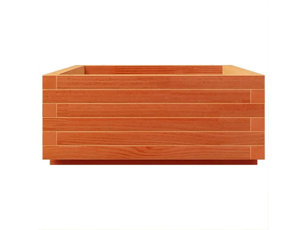 Bandeja para plantador, canteiro elevado, flores, terraço, jardim, cera 90 x 60 x 26,5 cm, madeira maciça de pinho marrom 02_0038519