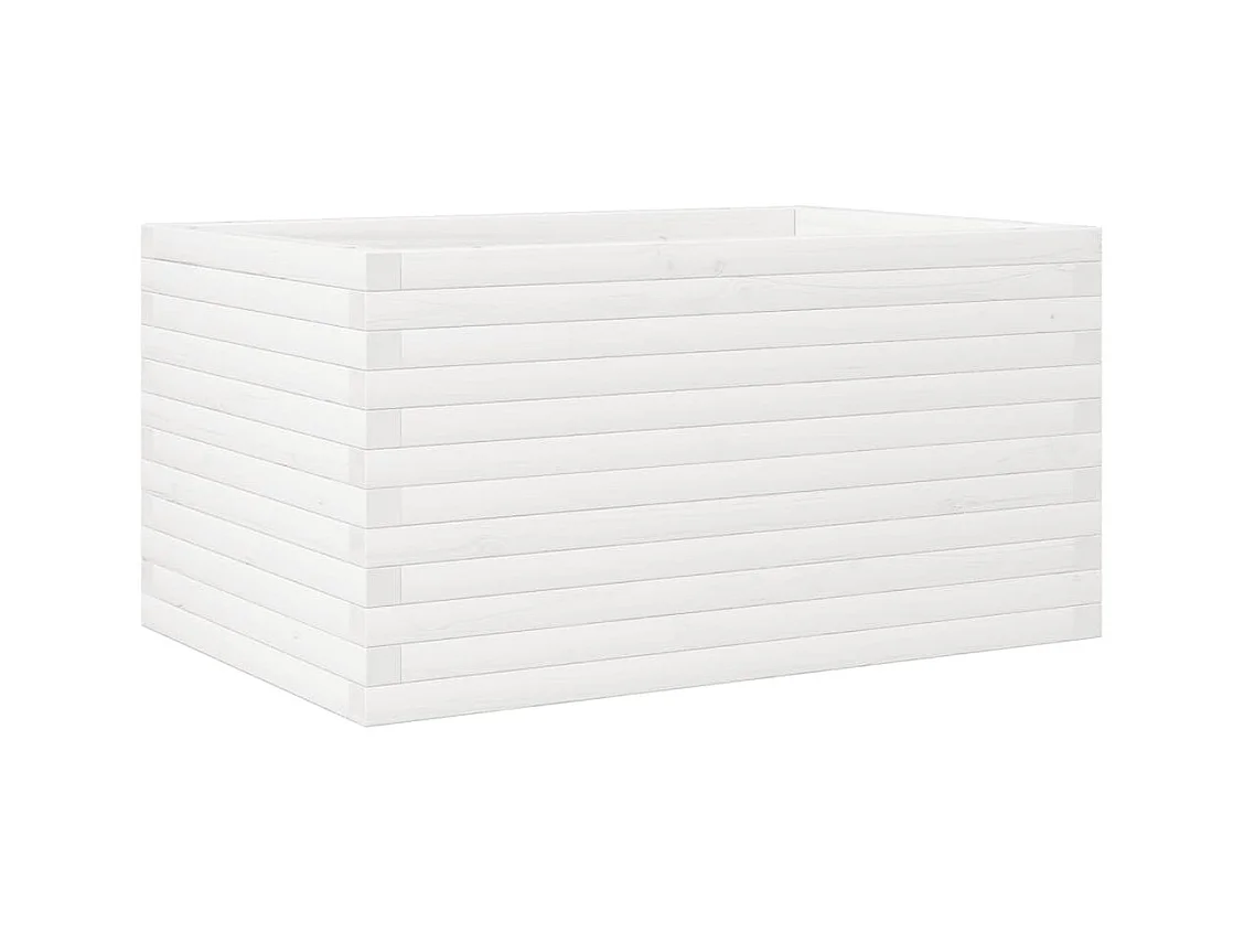 Jardinière bac lit surélevé bois blanche 90 x 60 x 46 cm 02_0038021