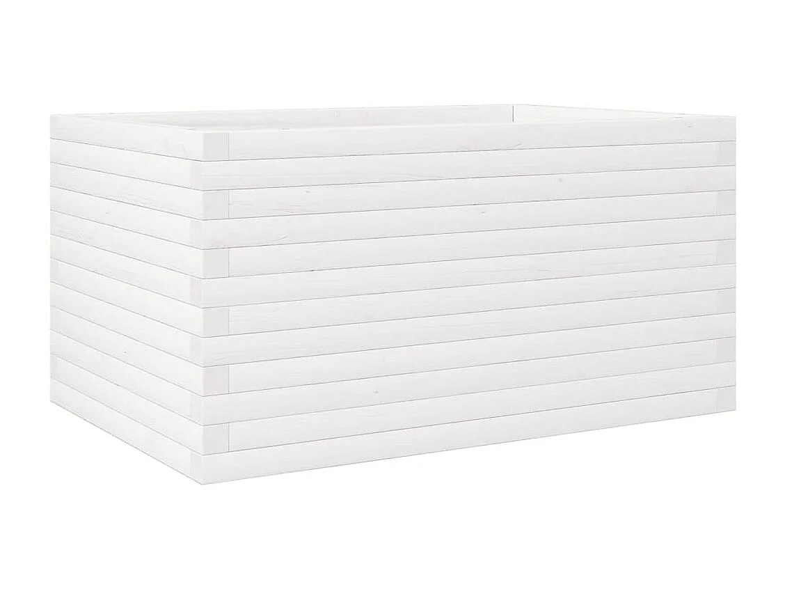 Jardinière bac lit surélevé bois blanche 90 x 60 x 46 cm 02_0038021
