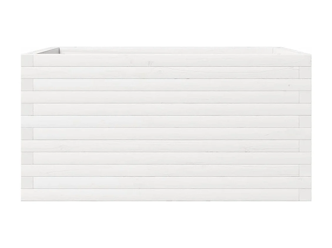 Jardinière bac lit surélevé bois blanche 90 x 60 x 46 cm 02_0038021