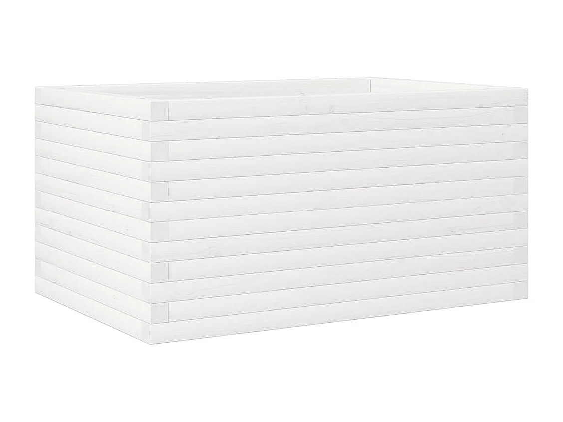 Jardinière bac lit surélevé bois blanche 90 x 60 x 46 cm 02_0038021