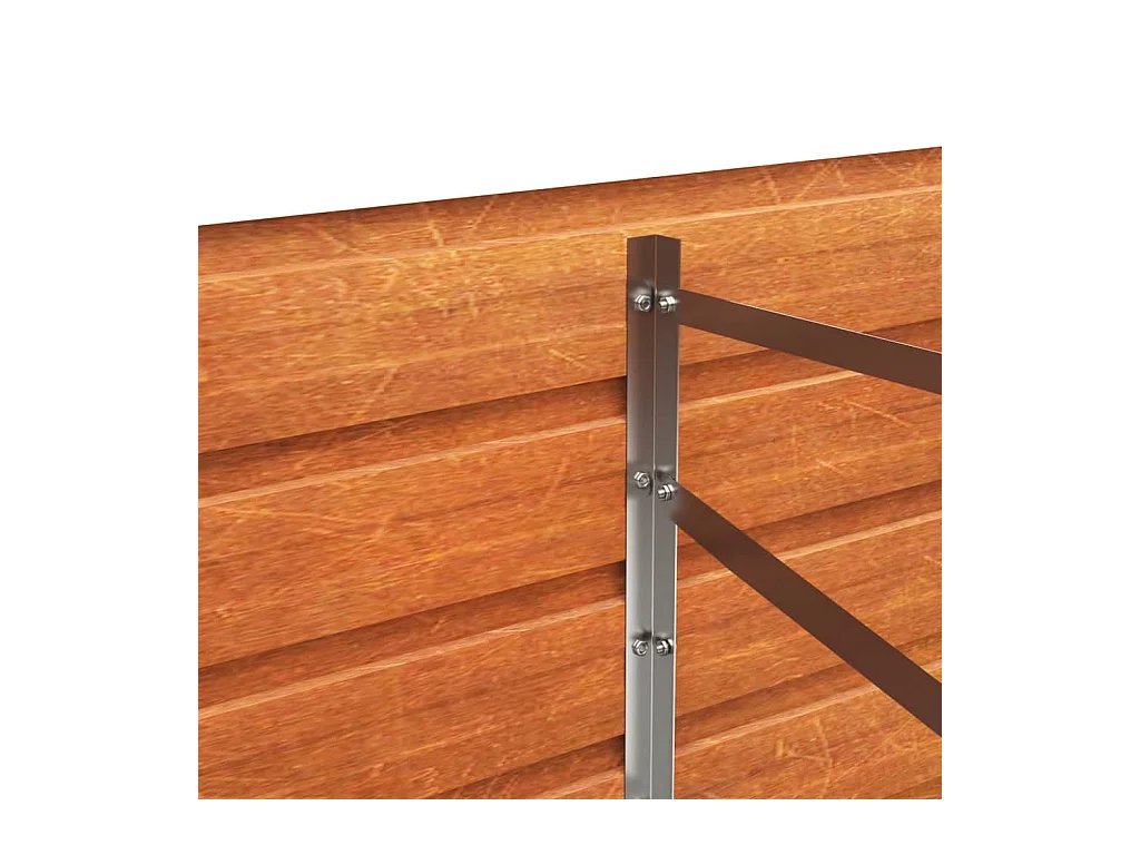 Jardinière bac lit surélevé marron 600 x 80 x 45 cm 02_0039877