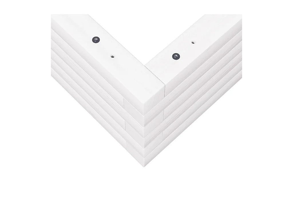 Jardinière bac lit surélevé bois blanche 70 x 70 x 23 cm 02_0037807