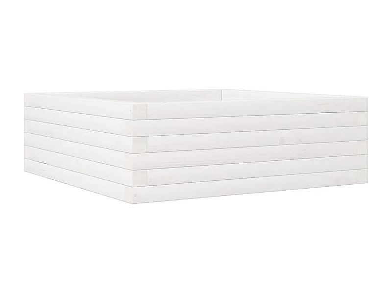 Macetero bancal elevado plantas flores terraza jardín 70 x 70 x 23 cm madera maciza de pino blanco 02_0037807