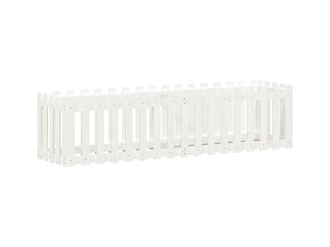 Jardinière bac lit surélevé blanche 200 x 50 x 50 cm 02_0039806