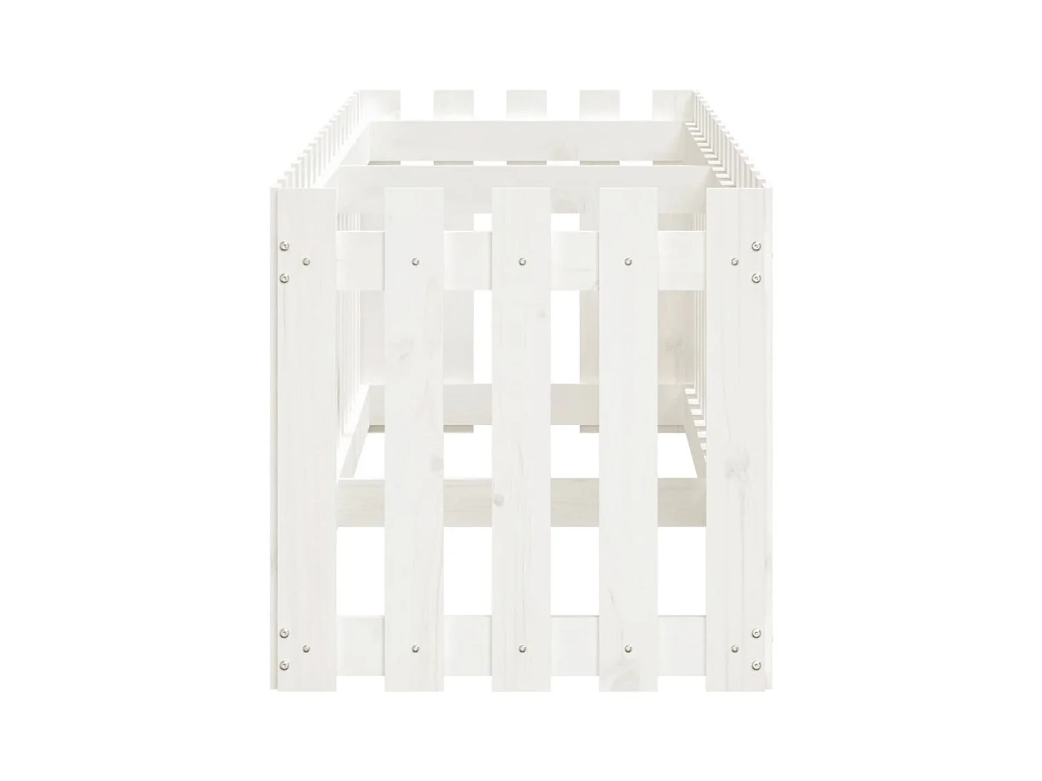 Jardinière bac lit surélevé blanche 200 x 50 x 50 cm 02_0039806