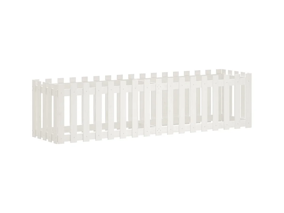 Jardinière bac lit surélevé blanche 200 x 50 x 50 cm 02_0039806
