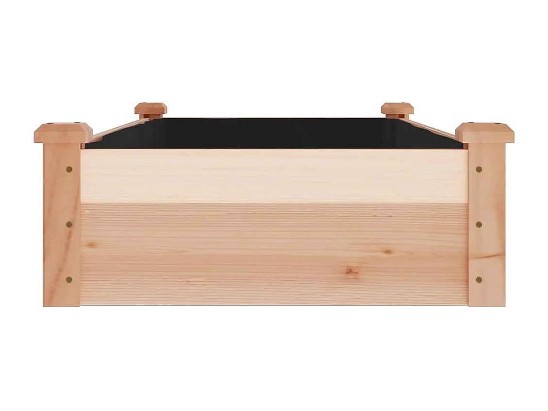 Jardinière bac lit surélevé bois marron 120 x 60 x 25 cm 02_0039836