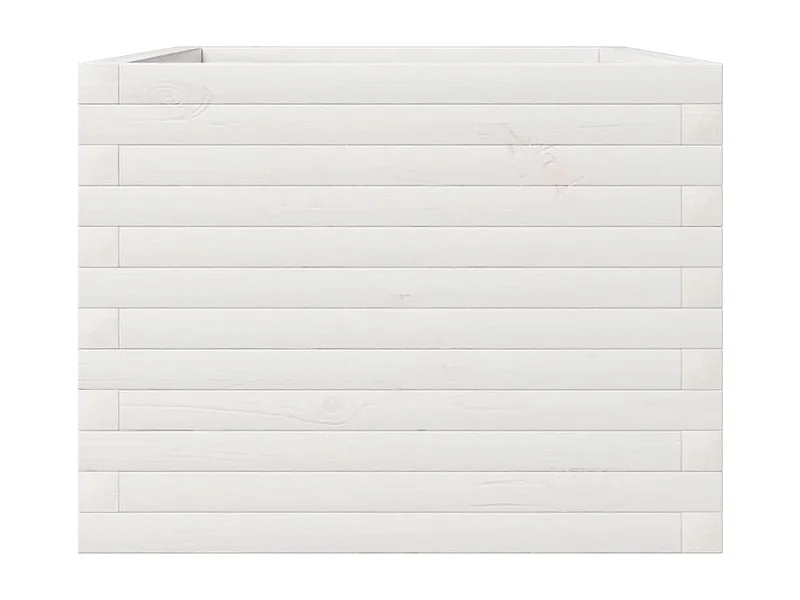 Jardinière bac lit surélevé bois blanche 110 x 60 x 46 cm 02_0037374