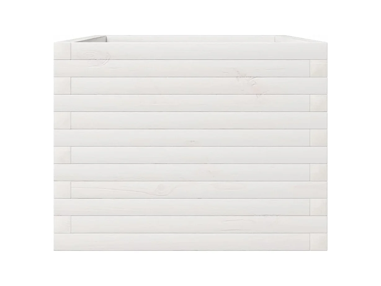 Jardinière bac lit surélevé bois blanche 110 x 60 x 46 cm 02_0037374