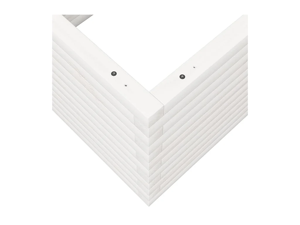 Jardinière bac lit surélevé bois blanche 110 x 60 x 46 cm 02_0037374