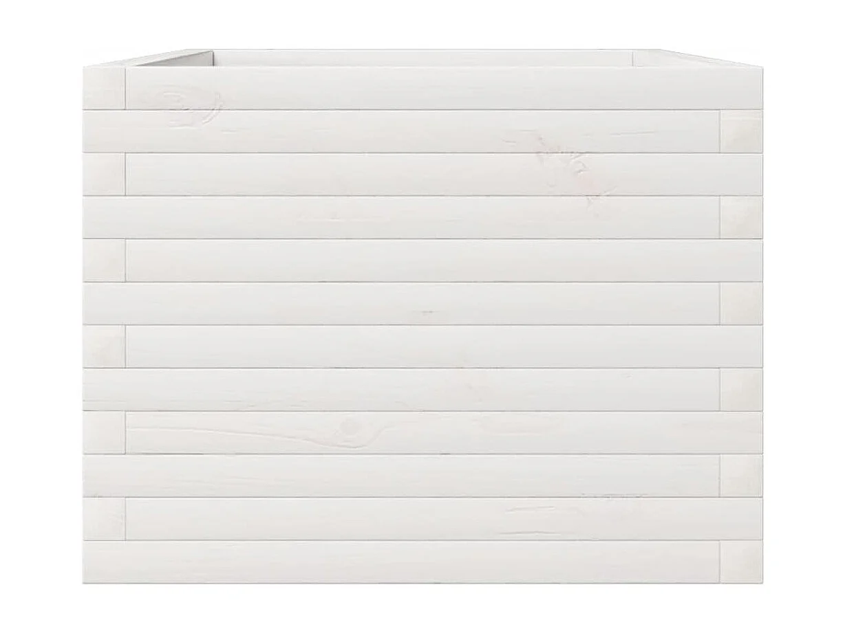 Jardinière bac lit surélevé bois blanche 110 x 60 x 46 cm 02_0037374