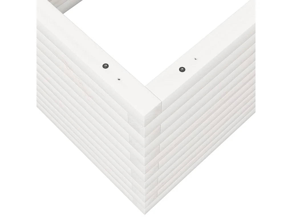 Jardinière bac lit surélevé bois blanche 110 x 60 x 46 cm 02_0037374