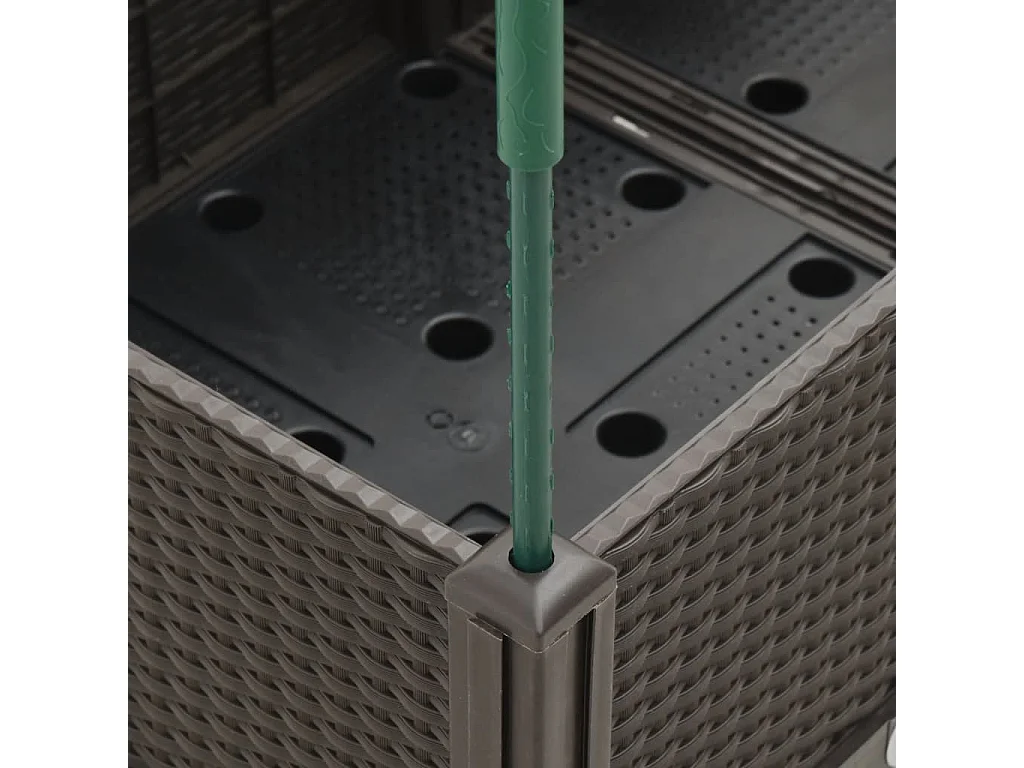 Bandeja para plantar plantas com canteiro elevado flores terraço jardim com treliça 80 x 40 x 142,5 cm PP marrom 02_0038315