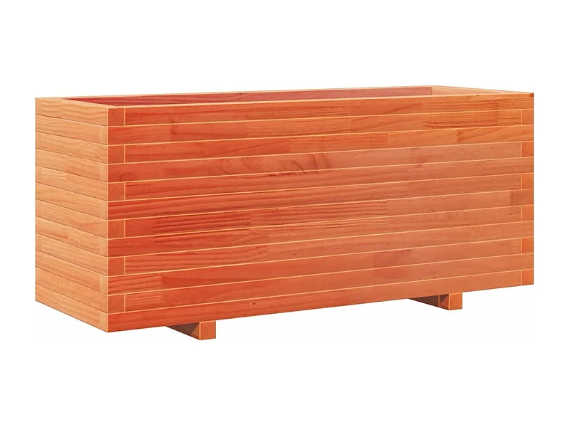 Bandeja para plantador, canteiro elevado, flores, terraço, jardim, cera 110 x 40 x 49,5 cm, madeira maciça de pinho marrom 02_0038433