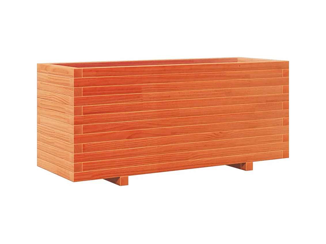 Jardinière bac lit surélevé bois marron 110 x 40 x 49.5 cm 02_0038433