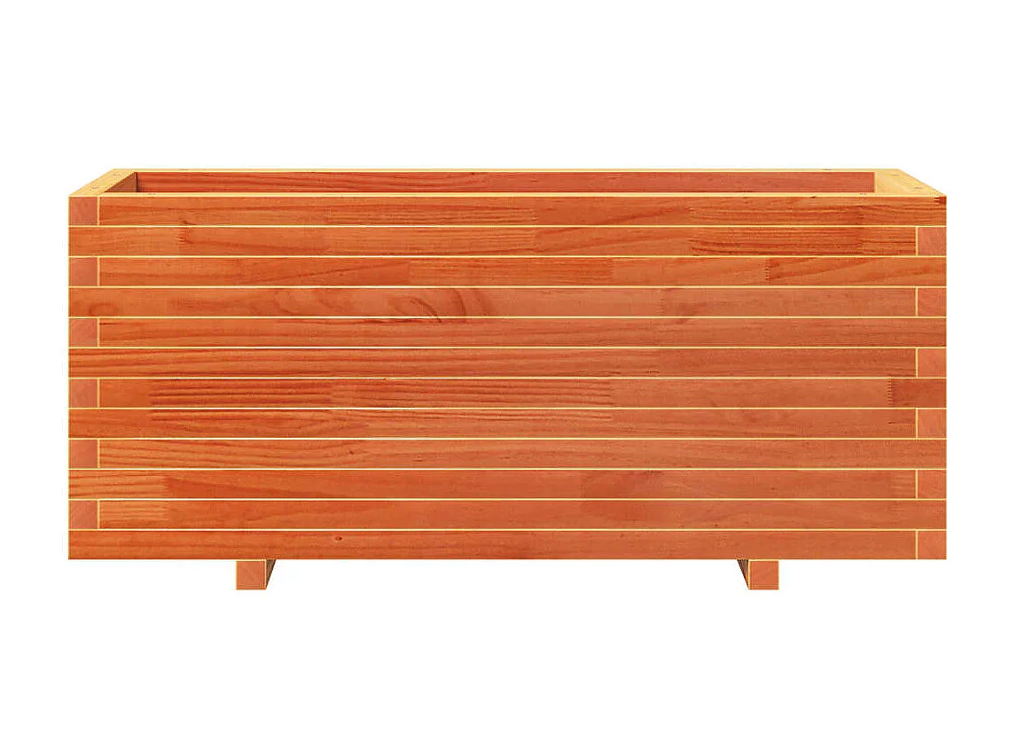 Vassoio per fioriera aiuola rialzata piante fiori terrazza giardino cera 110 x 40 x 49,5 cm legno di pino massiccio marrone 02_0038433