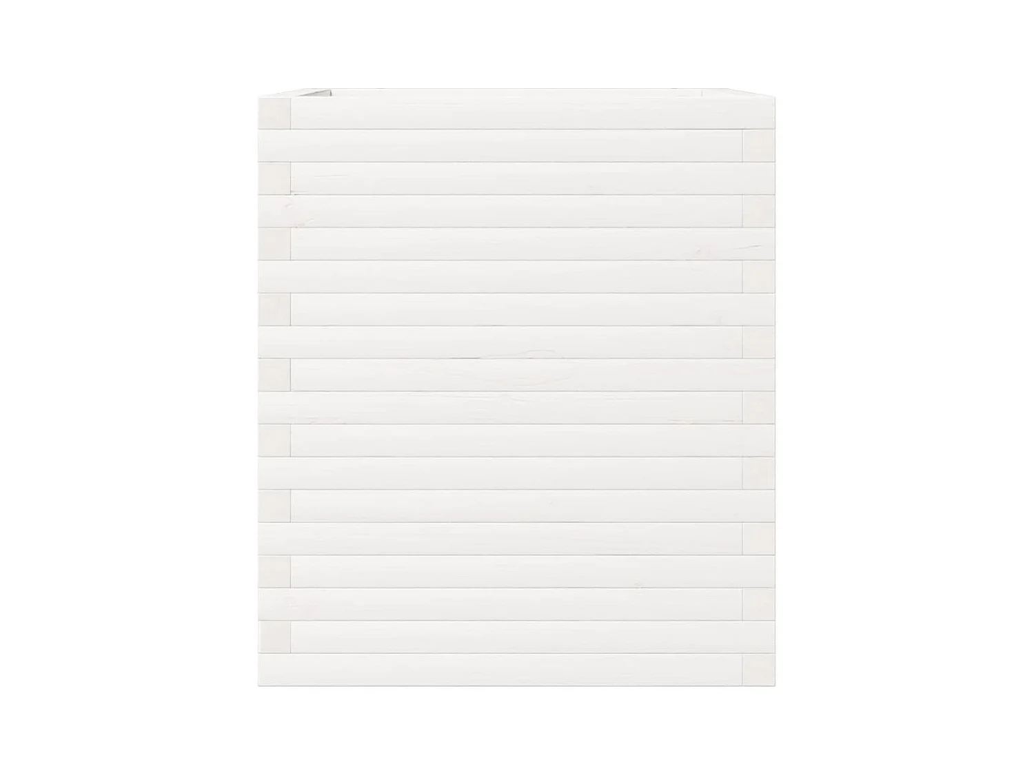 Jardinière bac lit surélevé bois blanche 60 x 60 x 68.5 cm 02_0037727