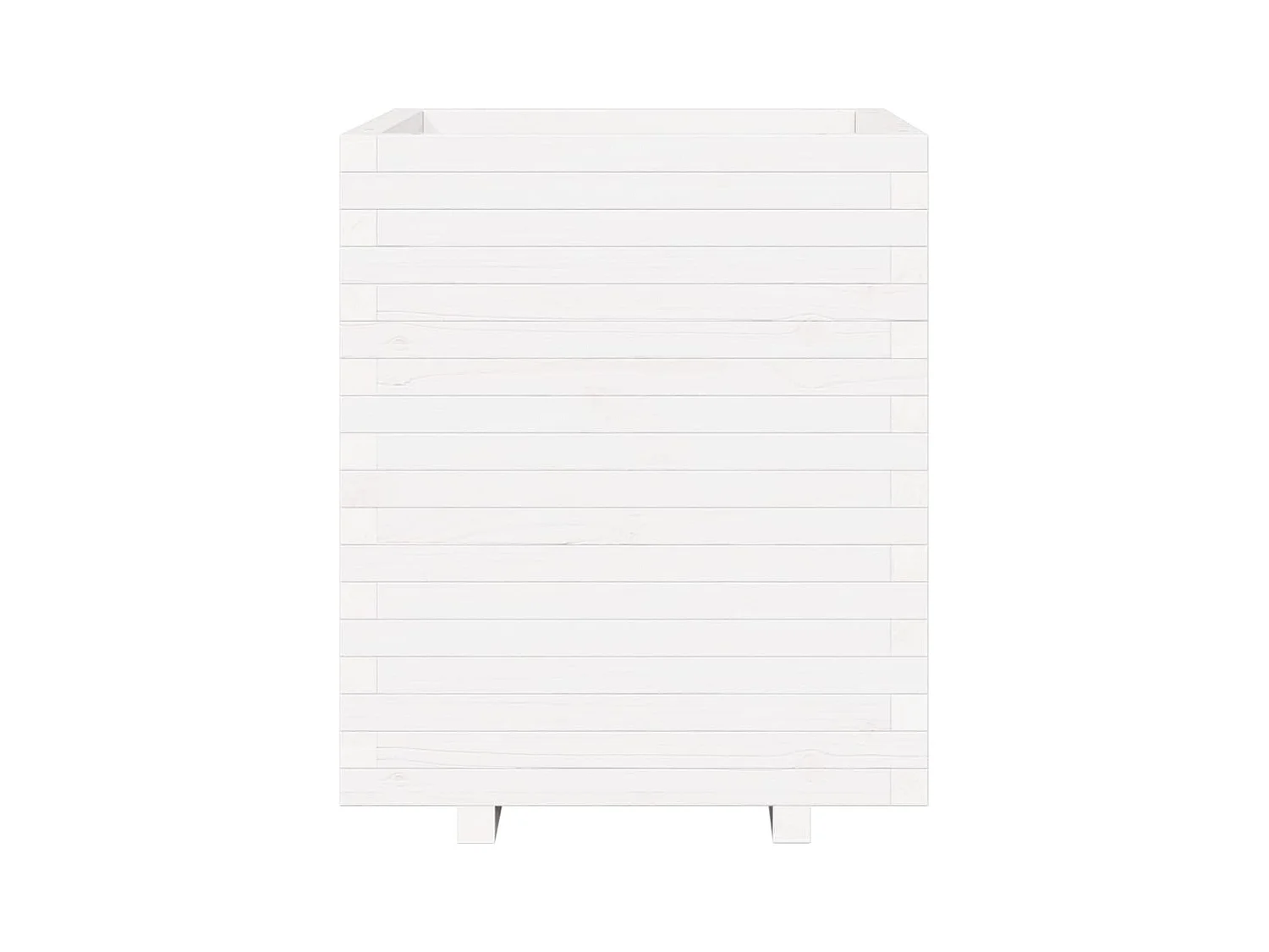 Jardinière bac lit surélevé bois blanche 60 x 60 x 72.5 cm 02_0037735