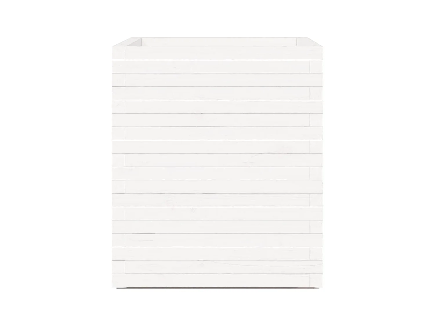 Jardinière bac lit surélevé bois blanche 60 x 60 x 72.5 cm 02_0037735