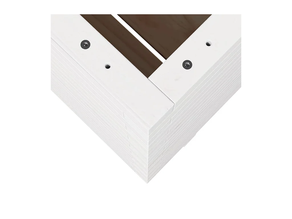 Jardinière bac lit surélevé bois blanche 60 x 60 x 72.5 cm 02_0037735